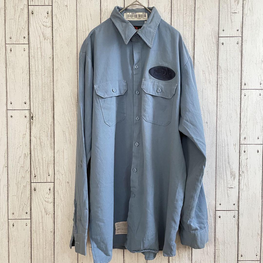 Bulwark 長袖ワークシャツ Lサイズ ブルー