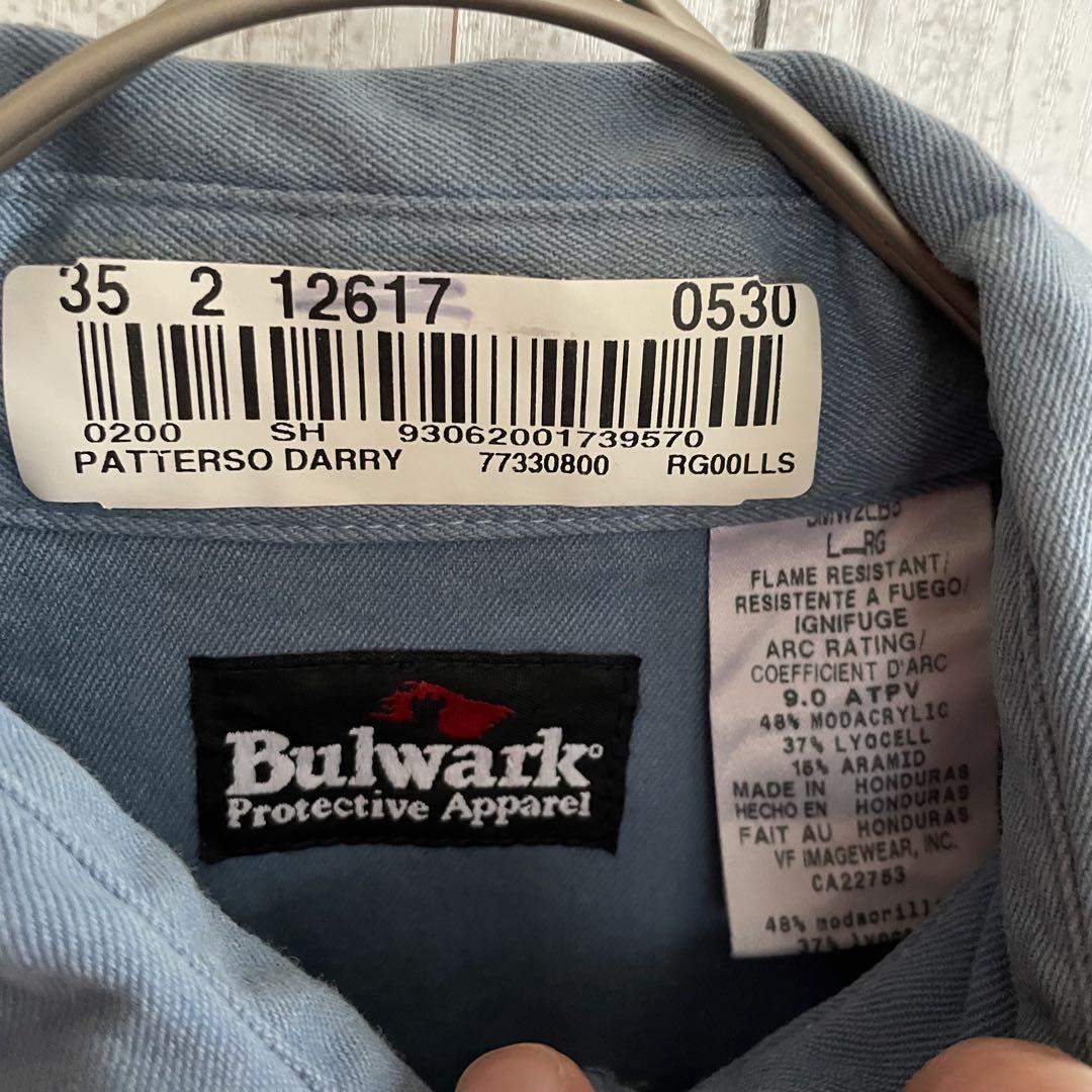 Bulwark 長袖ワークシャツ Lサイズ ブルー
