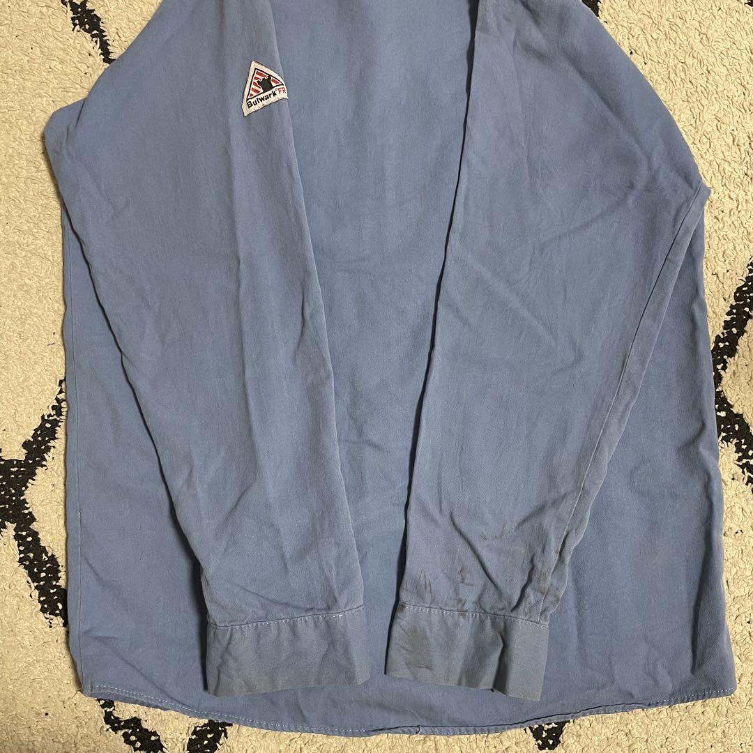 Bulwark 長袖ワークシャツ Lサイズ ブルー