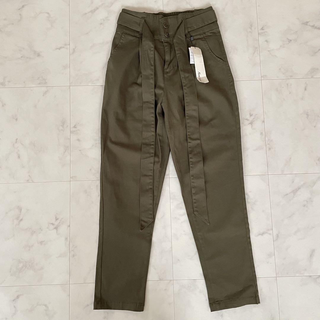 【新品未使用】 Alma Design ロングパンツ ベルト付き Mサイズ