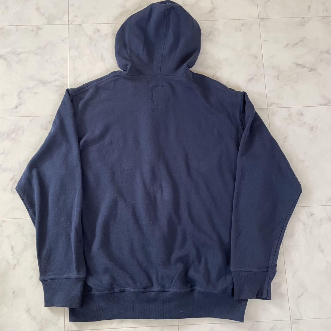 【美品】90s USA古着NFL 長袖ジップアップパーカー XLサイズ ネイビー