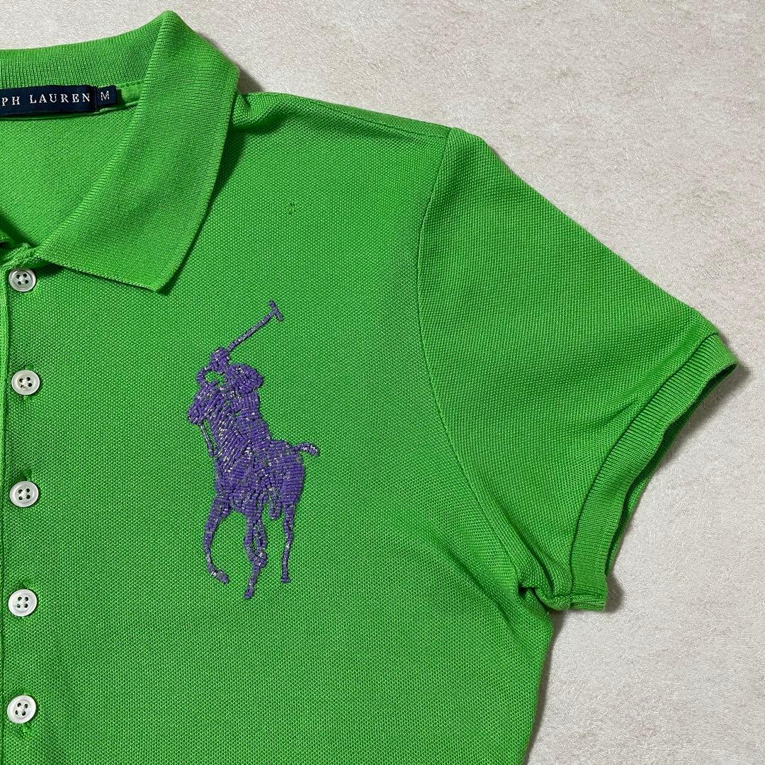 古着 RALPH LAUREN 半袖ポロシャツ ポニー刺繍 グリーン M（画像 7/19）