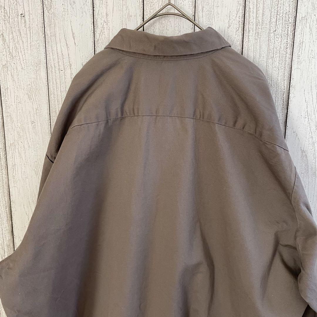 【美品】RED KAP 長袖ワークシャツ XLサイズ ブラウン