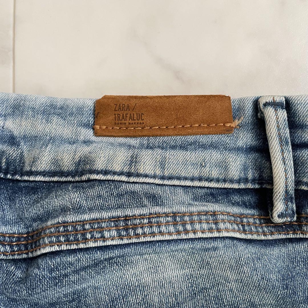 【美品】ZARA ダメージデニムパンツ メンズ 36サイズ ブルー