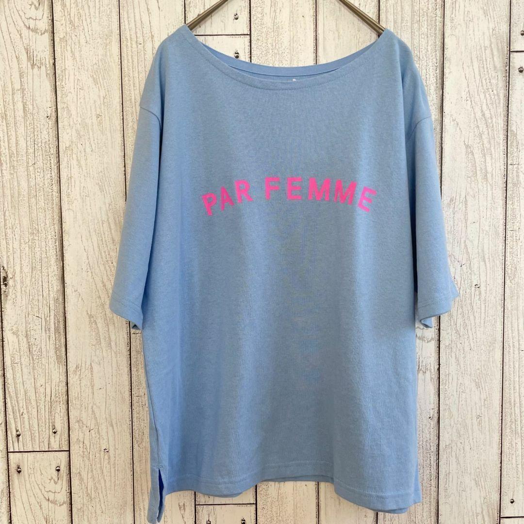 【新品未使用】earth アース レディース 半袖 Tシャツ Fサイズ 水色