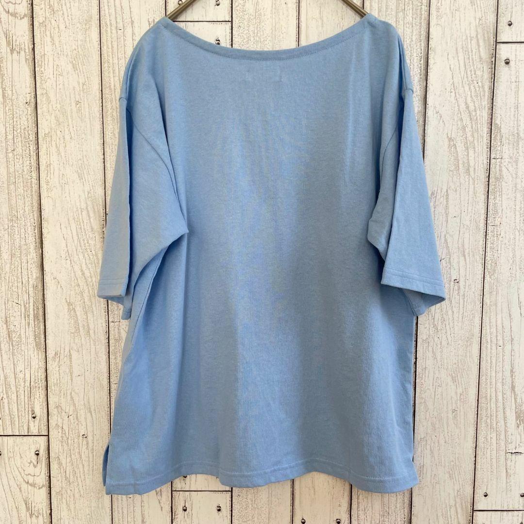 【新品未使用】earth アース レディース 半袖 Tシャツ Fサイズ 水色