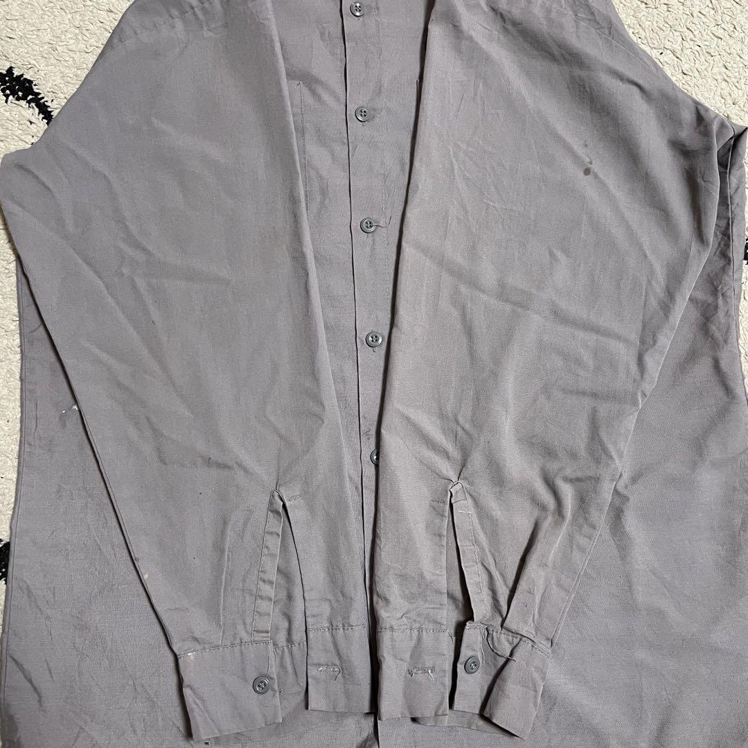DURABLE PRESS 長袖ワークシャツ Lサイズ ブラウン USA製