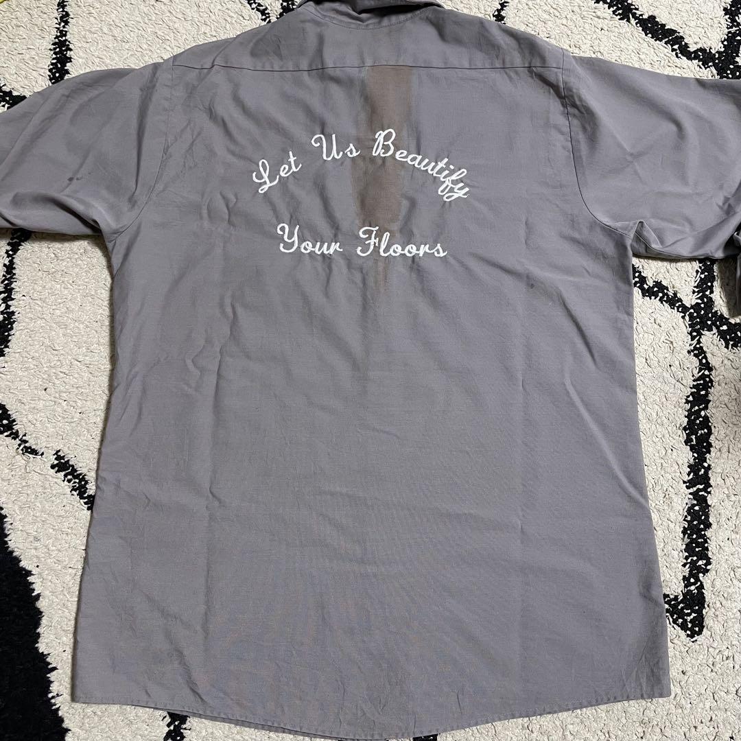 DURABLE PRESS 長袖ワークシャツ Lサイズ ブラウン USA製