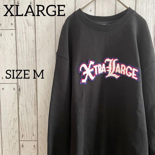【ほぼ未使用品】XLARGE エクストララージロゴ クルーネックスウェット M