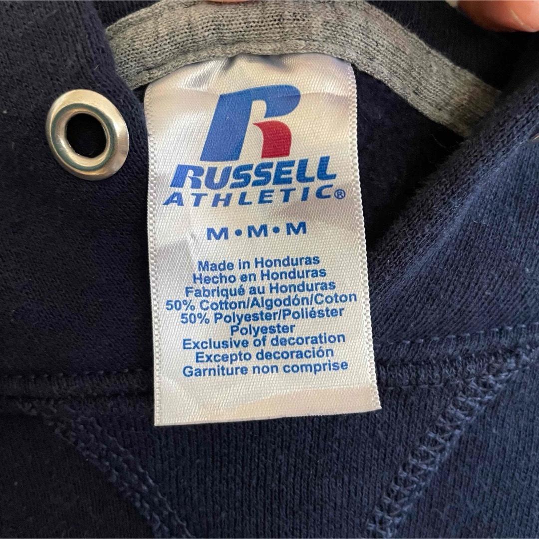 【美品】RUSSELL ラッセル メンズ 長袖パーカー Mサイズ ネイビー