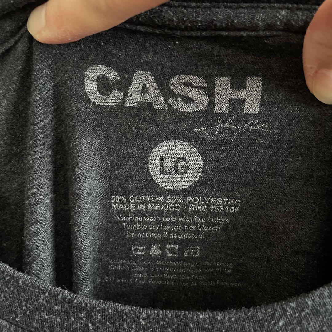 【美品】JOHNNYCASH 半袖Tシャツ Lサイズ グレー バンドTシャツ