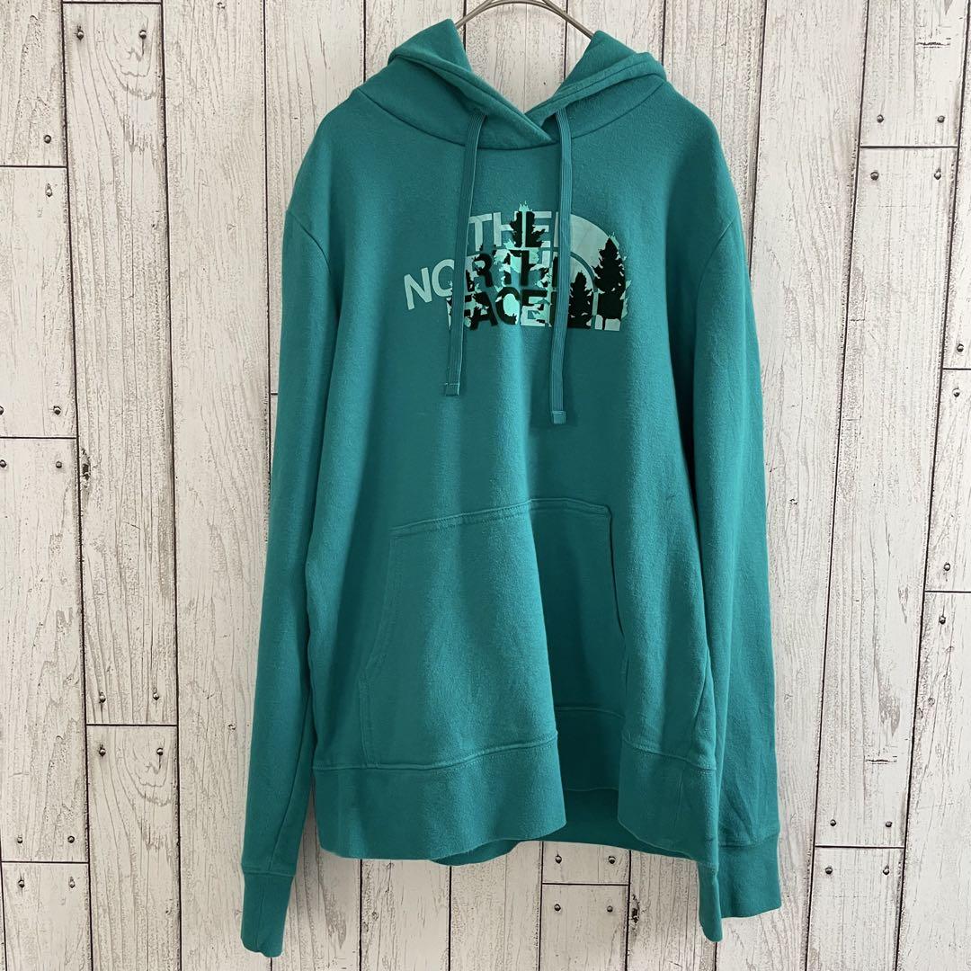【美品】THE NORTH FACE 長袖パーカー Mサイズ ターコイズブルー