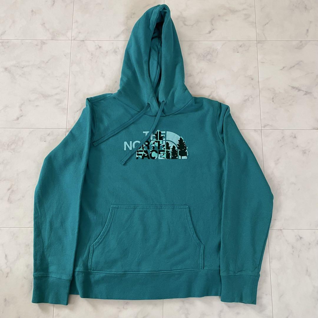 【美品】THE NORTH FACE 長袖パーカー Mサイズ ターコイズブルー