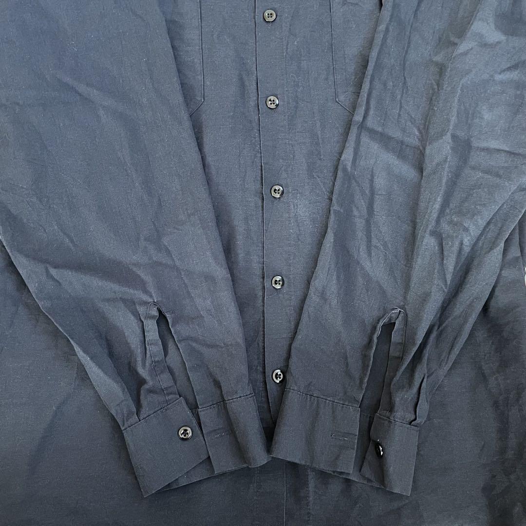 【美品】RED KAP メンズ 長袖ワークシャツ XLサイズ ネイビー