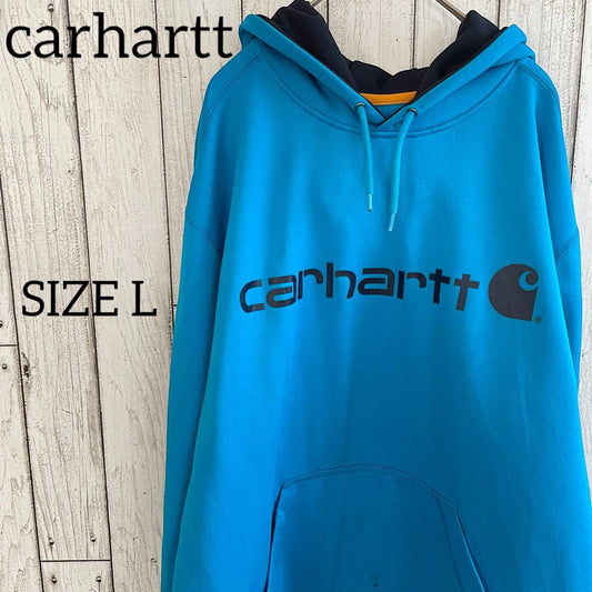 carhartt 長袖パーカー Lサイズ ブルー RELAXED FIT