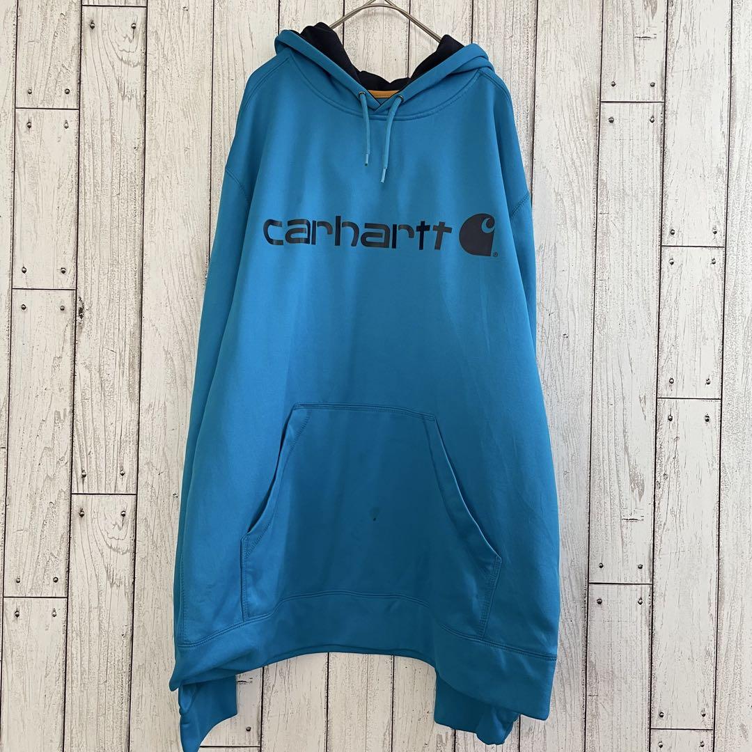 carhartt 長袖パーカー Lサイズ ブルー RELAXED FIT