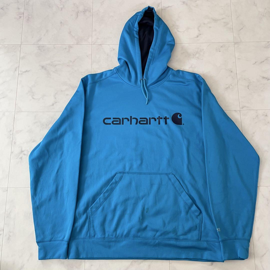 carhartt 長袖パーカー Lサイズ ブルー RELAXED FIT