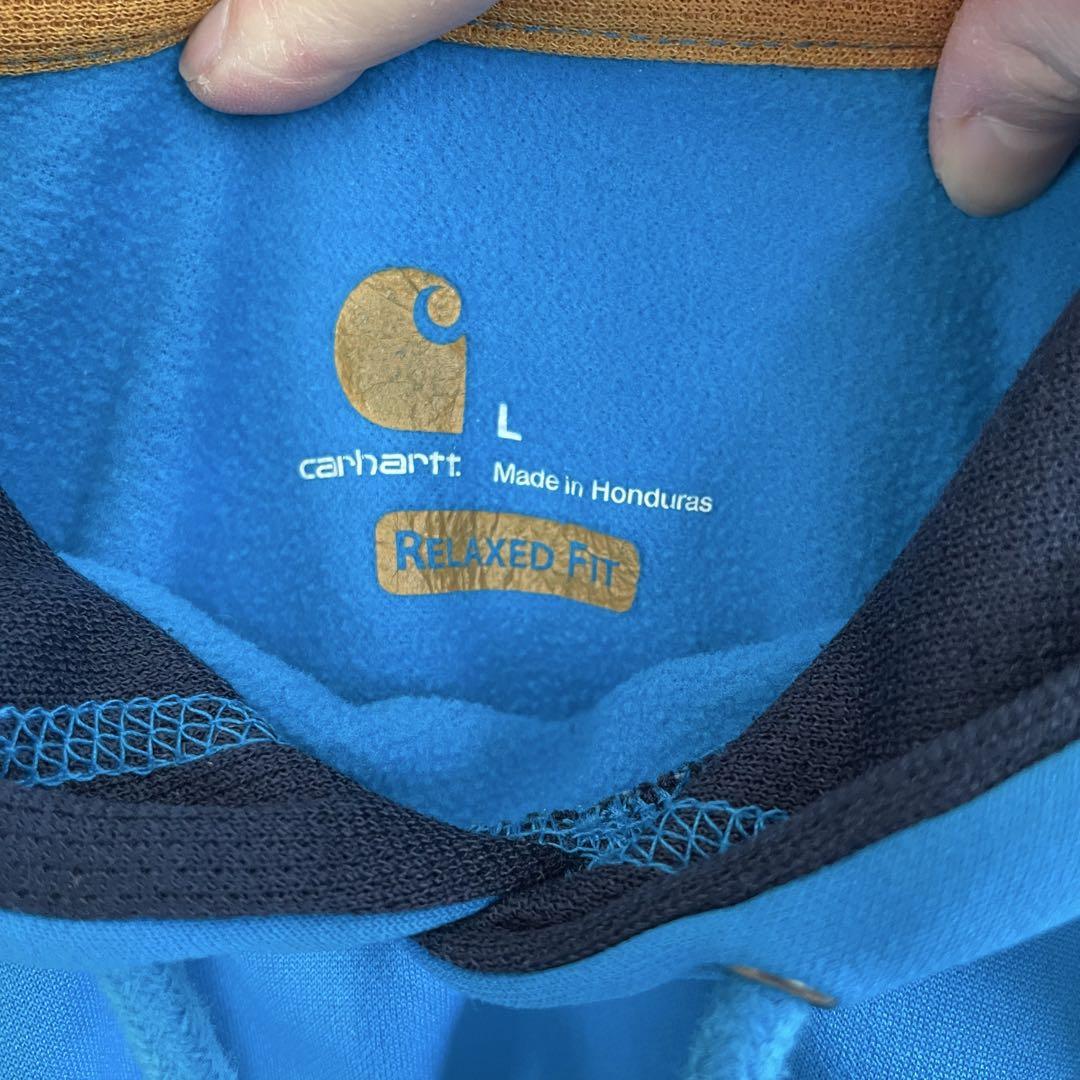 carhartt 長袖パーカー Lサイズ ブルー RELAXED FIT