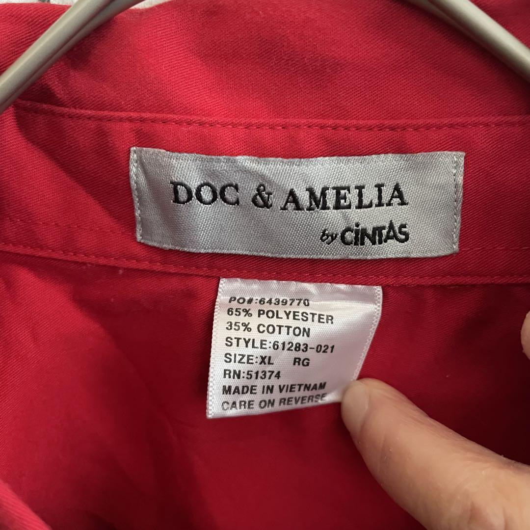 【美品】DOC&AMELIA CINTAS長袖ワークシャツ XLサイズ ネイビー