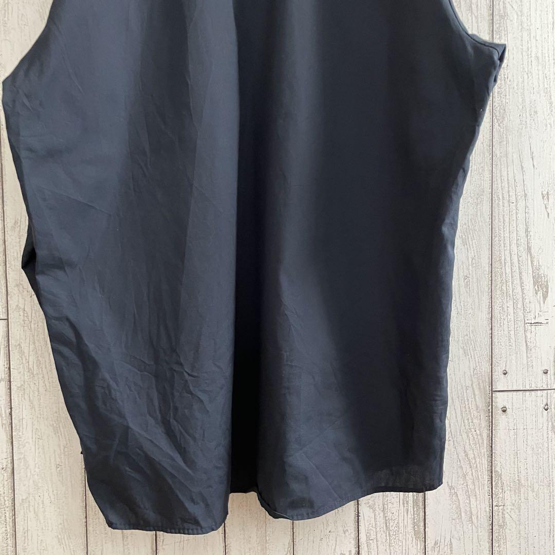 【美品】CINTAS シンタス 長袖ワークシャツ Lサイズ ネイビー