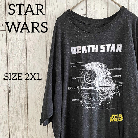 【美品】STAR WARS デス•スター グラフィック 半袖Tシャツ 黒 2XL