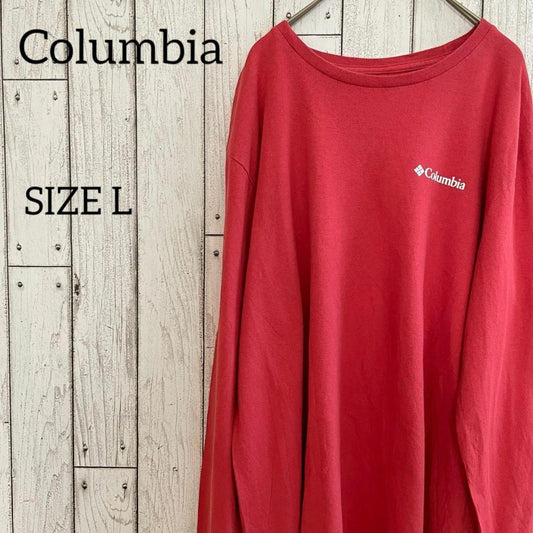 Columbia コロンビア メンズ ロングTシャツ Lサイズ レッド