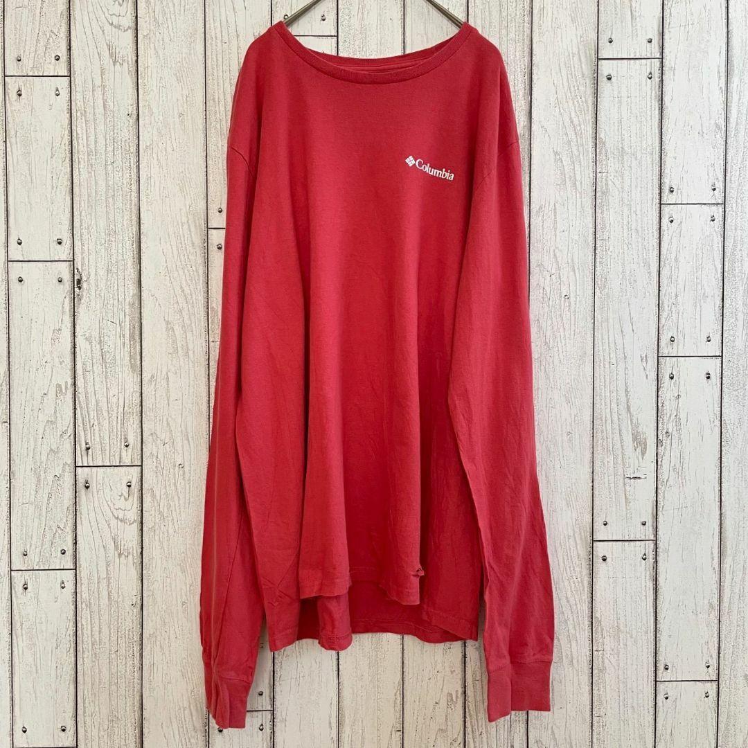 Columbia コロンビア メンズ ロングTシャツ Lサイズ レッド