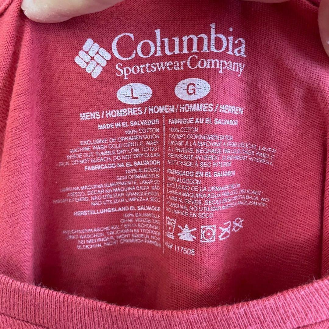 Columbia コロンビア メンズ ロングTシャツ Lサイズ レッド