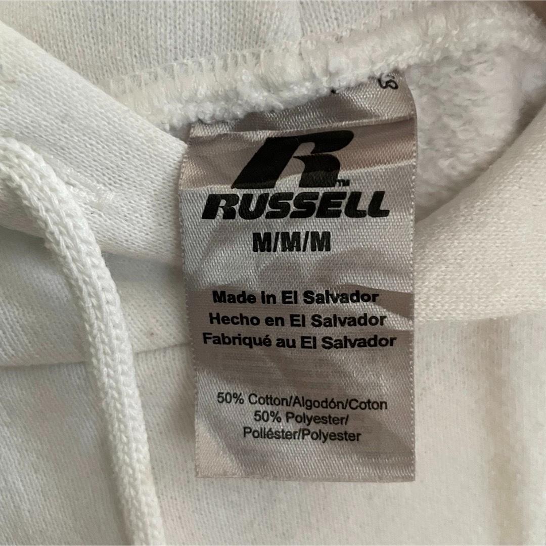 RUSSELL ラッセル メンズ 長袖パーカー Mサイズ ホワイト